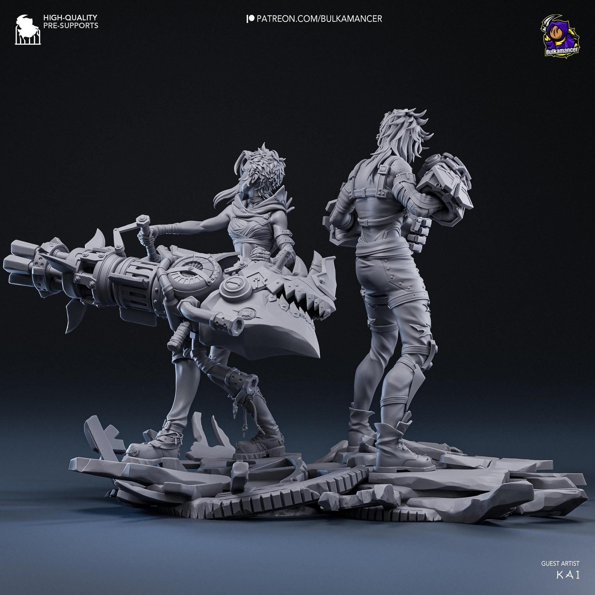 Arcane Diorama | Resin Garage Kit Sculpture Anime Video Game Fan Art Statue | Bulkamancer Sculpts