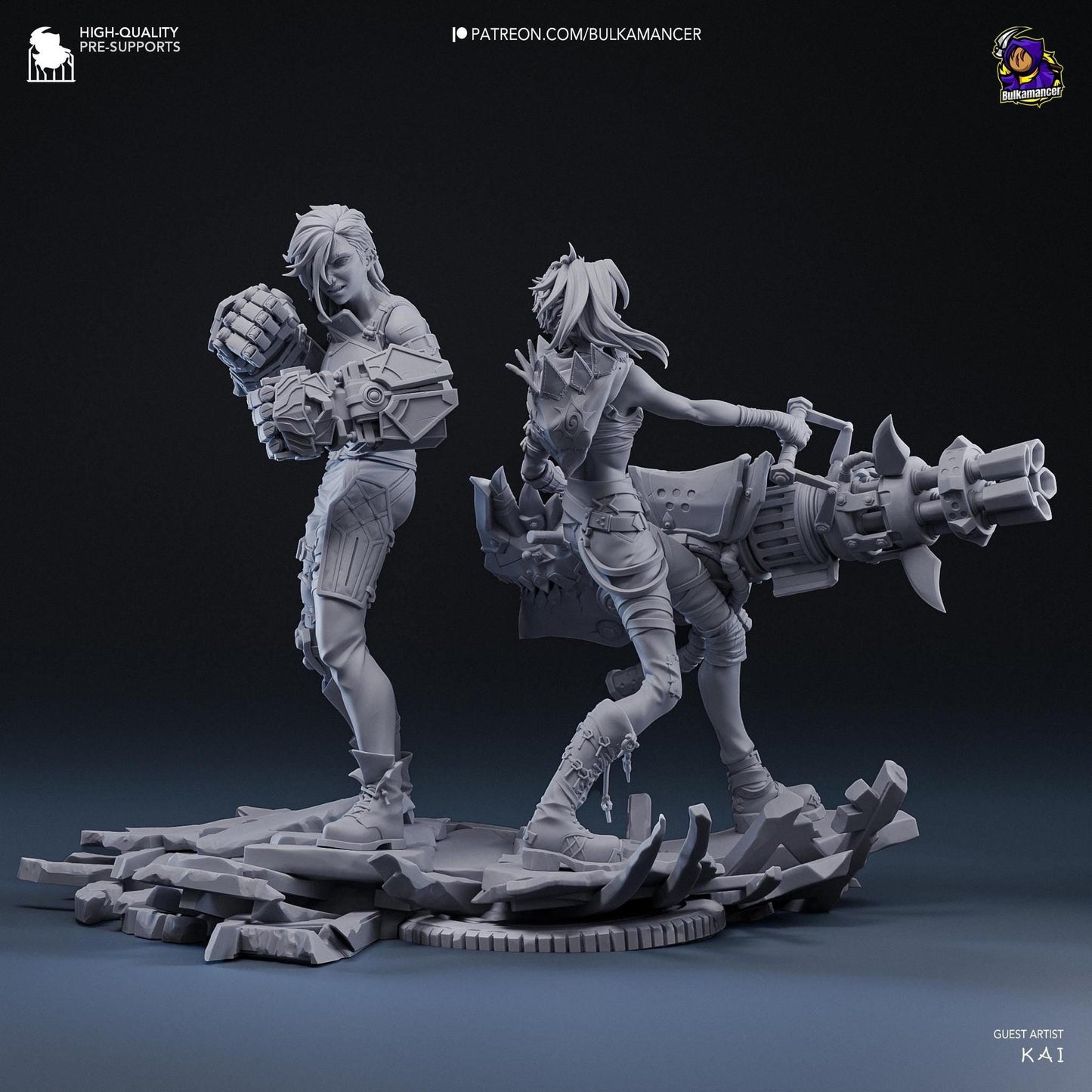 Arcane Diorama | Resin Garage Kit Sculpture Anime Video Game Fan Art Statue | Bulkamancer Sculpts