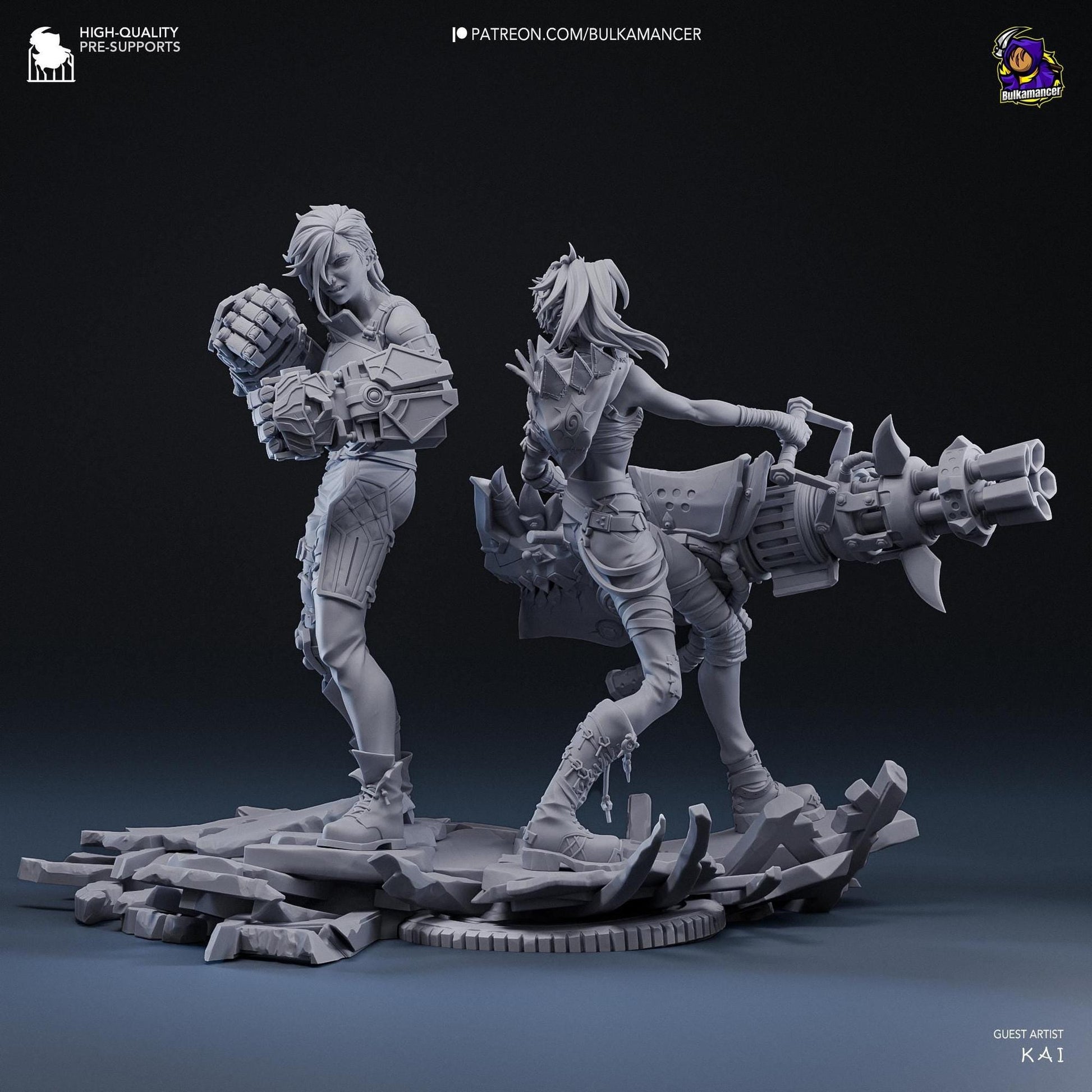 Arcane Diorama | Resin Garage Kit Sculpture Anime Video Game Fan Art Statue | Bulkamancer Sculpts