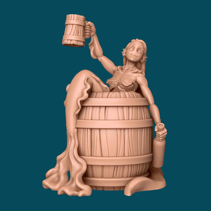 Vanessa, a tipsy siren | D&D TTRPG Miniature | Awkward Penguin Minis