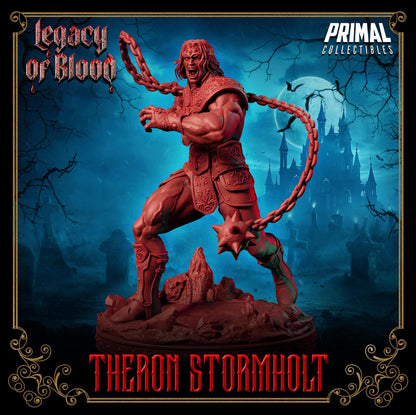 Warrior Theron Stormholt | Legacy of Blood | Tabletop Scale | TTRPG D&D Miniature | Primal Collectibles