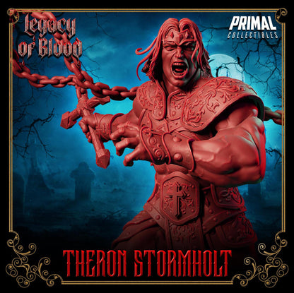 Warrior Theron Stormholt | Legacy of Blood | Tabletop Scale | TTRPG D&D Miniature | Primal Collectibles