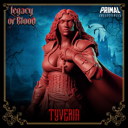 Warrior Tyveria | Legacy of Blood | Tabletop Scale | TTRPG D&D Miniature | Primal Collectibles