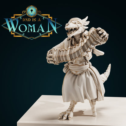 Kobold Bard | D&D TTRPG Miniature | DnD Is A Woman | NO BASE