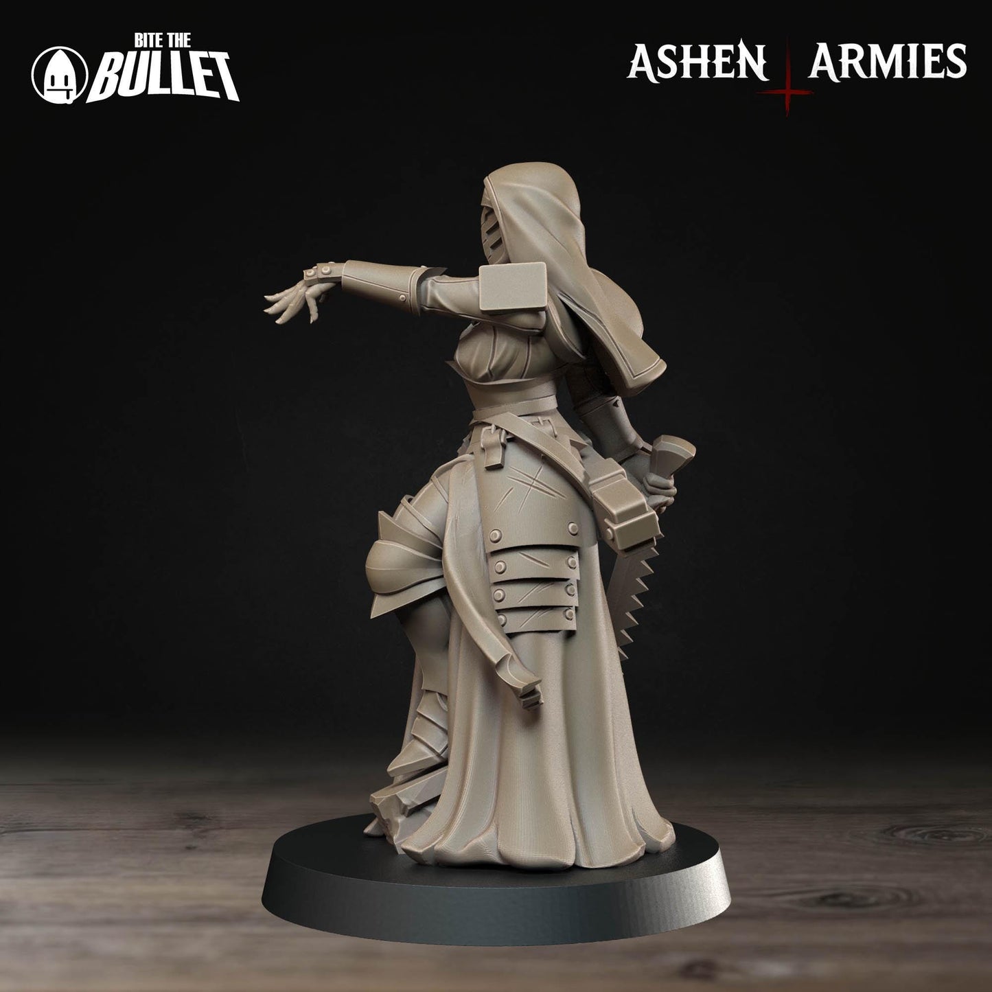 Exotic Combat Medic, Sanctified Legion | Pinup SFW NSFW Model Miniature | Bite the Bullet