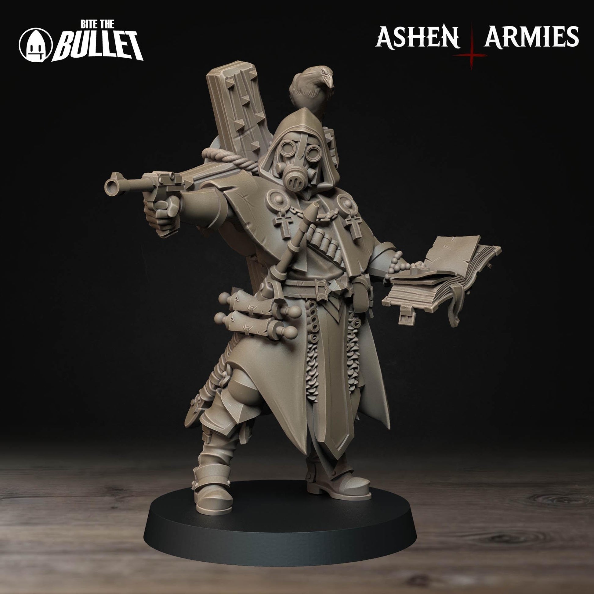 Sanctified Legion, Trench Cleric | TABLETOP SCALE | D&D Pathfinder TTRPG Miniature | Bite the Bullet