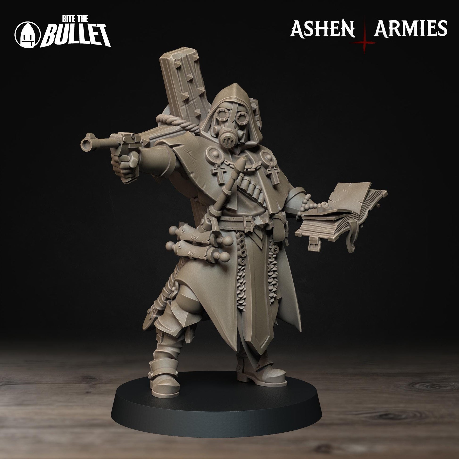Sanctified Legion, Trench Cleric | TABLETOP SCALE | D&D Pathfinder TTRPG Miniature | Bite the Bullet