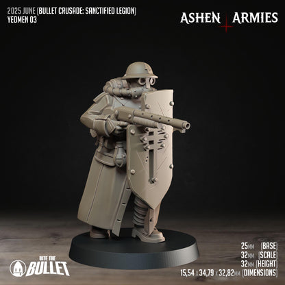 Sanctified Legion, Yeomen | TABLETOP SCALE | D&D Pathfinder TTRPG Miniature | Bite the Bullet