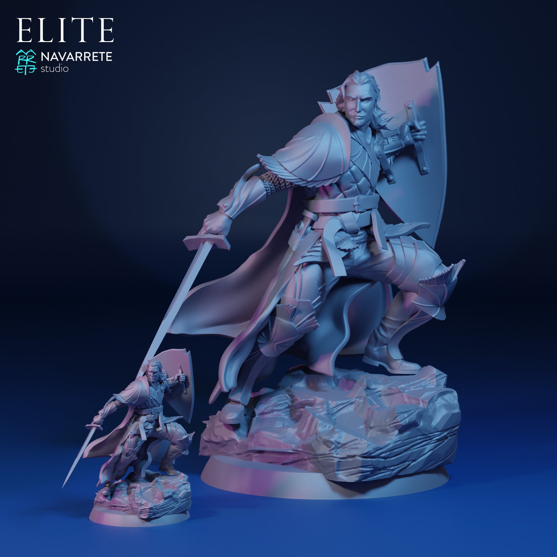 Imrael Elite tabletop gaming miniature by Tattles Told 3D, detailed Navarrete Studio figure on a scenic base.