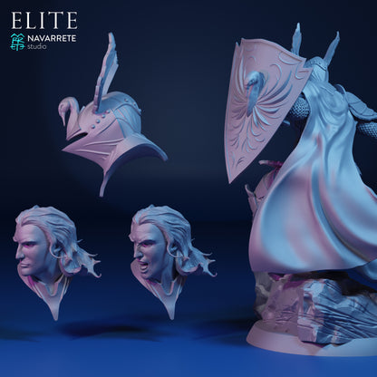 Imrael Elite tabletop gaming miniature by Tattles Told 3D, featuring detailed Navarrete Studio design on a black base.