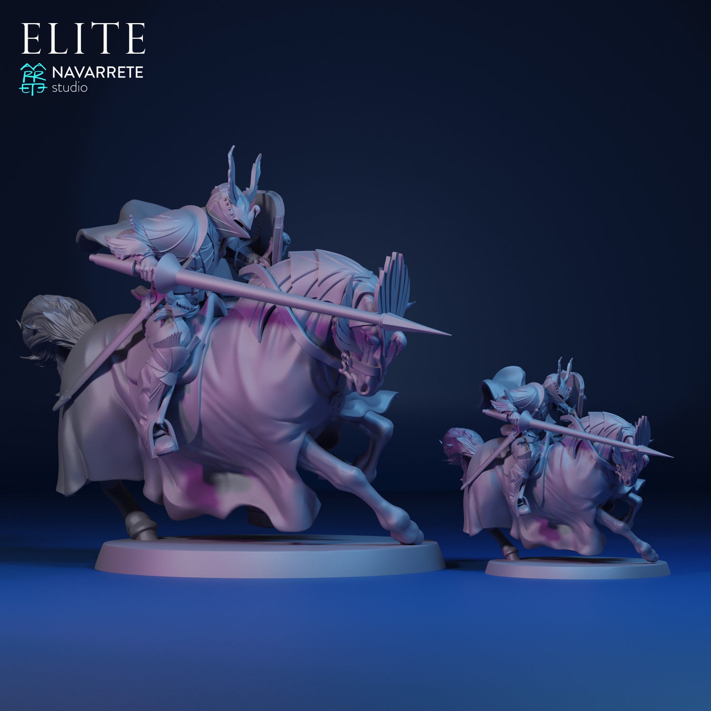 Imrael Elite tabletop gaming miniature by Tattles Told 3D, detailed figure of Navarrete Studio's character on a display base.
