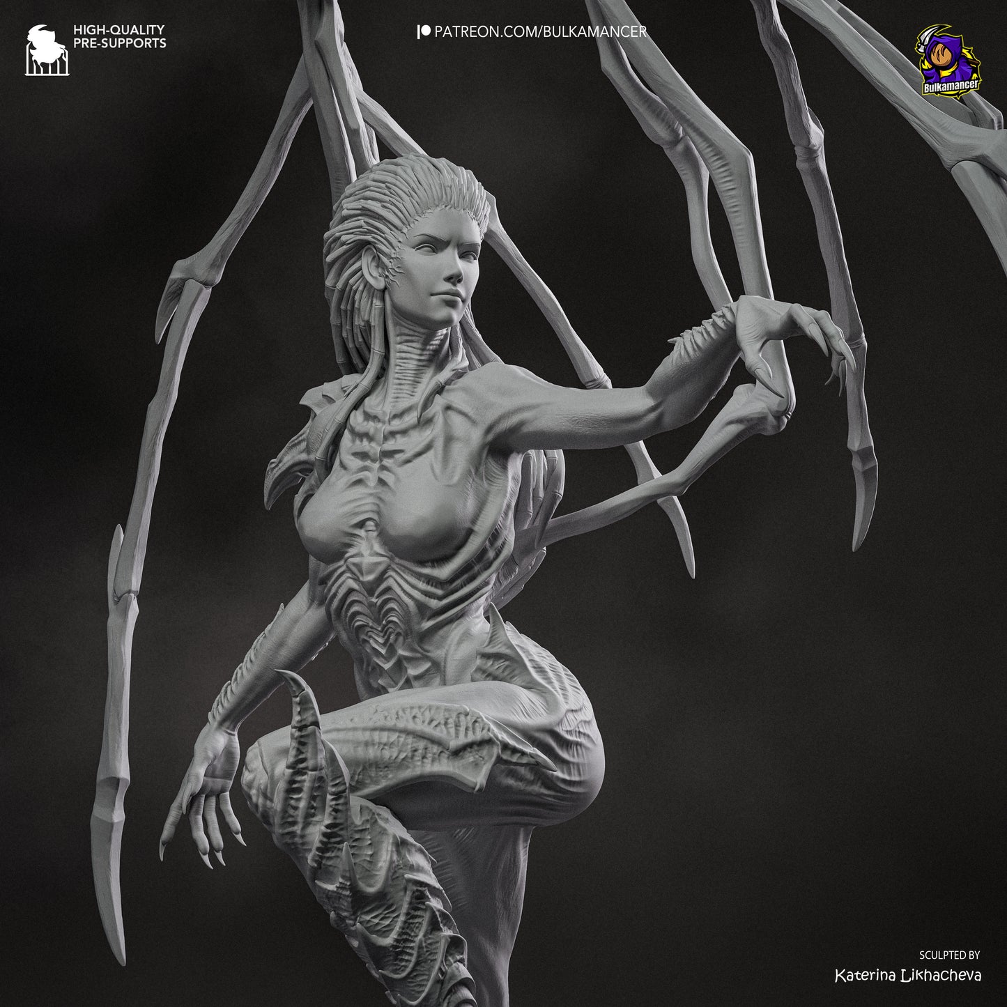 Infested Queen | Resin Garage Kit Figure | Bulkamancer Sculpts