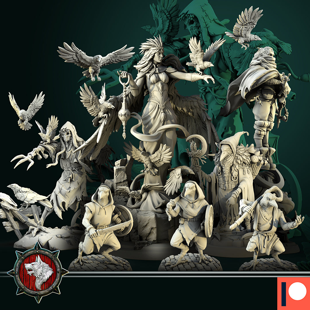 Raven Invasion Collection | Gaming or Display Miniature | White Werewolf Tavern