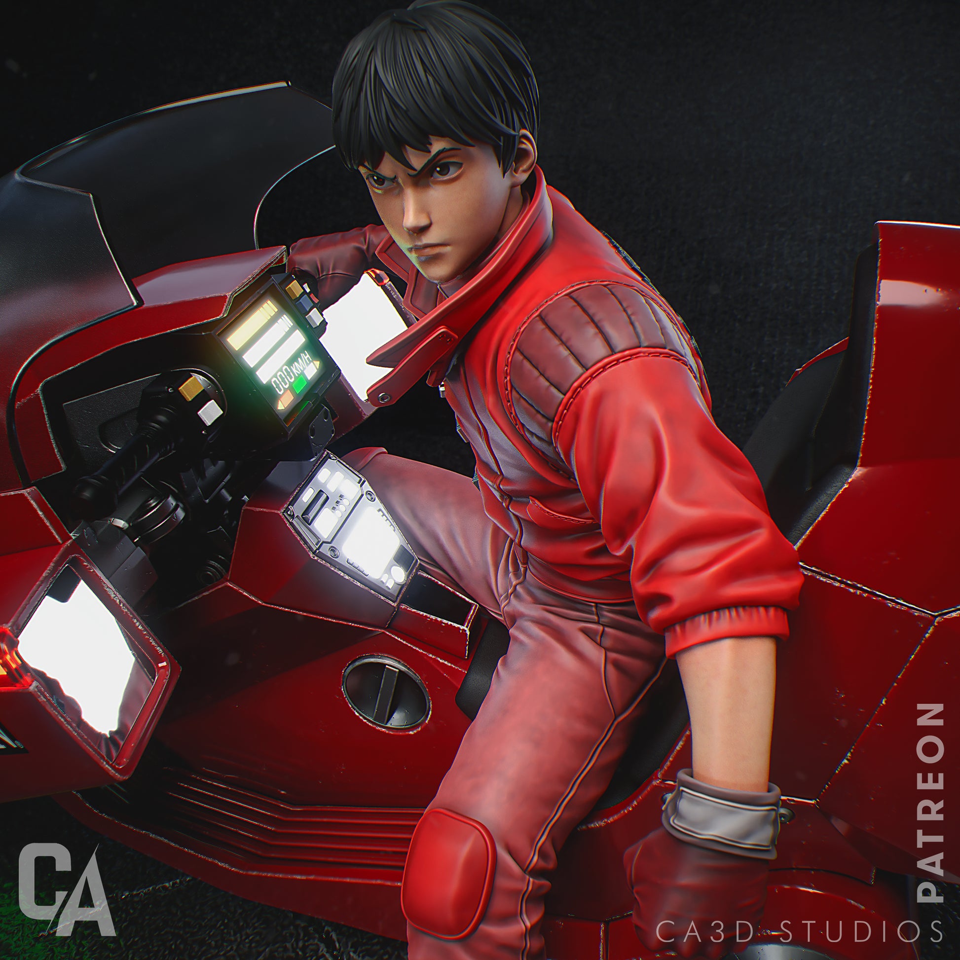 1:12 Neo-Tokyo Run | 3D Printed Resin Garage Kit Figure | CA 3D Studios
