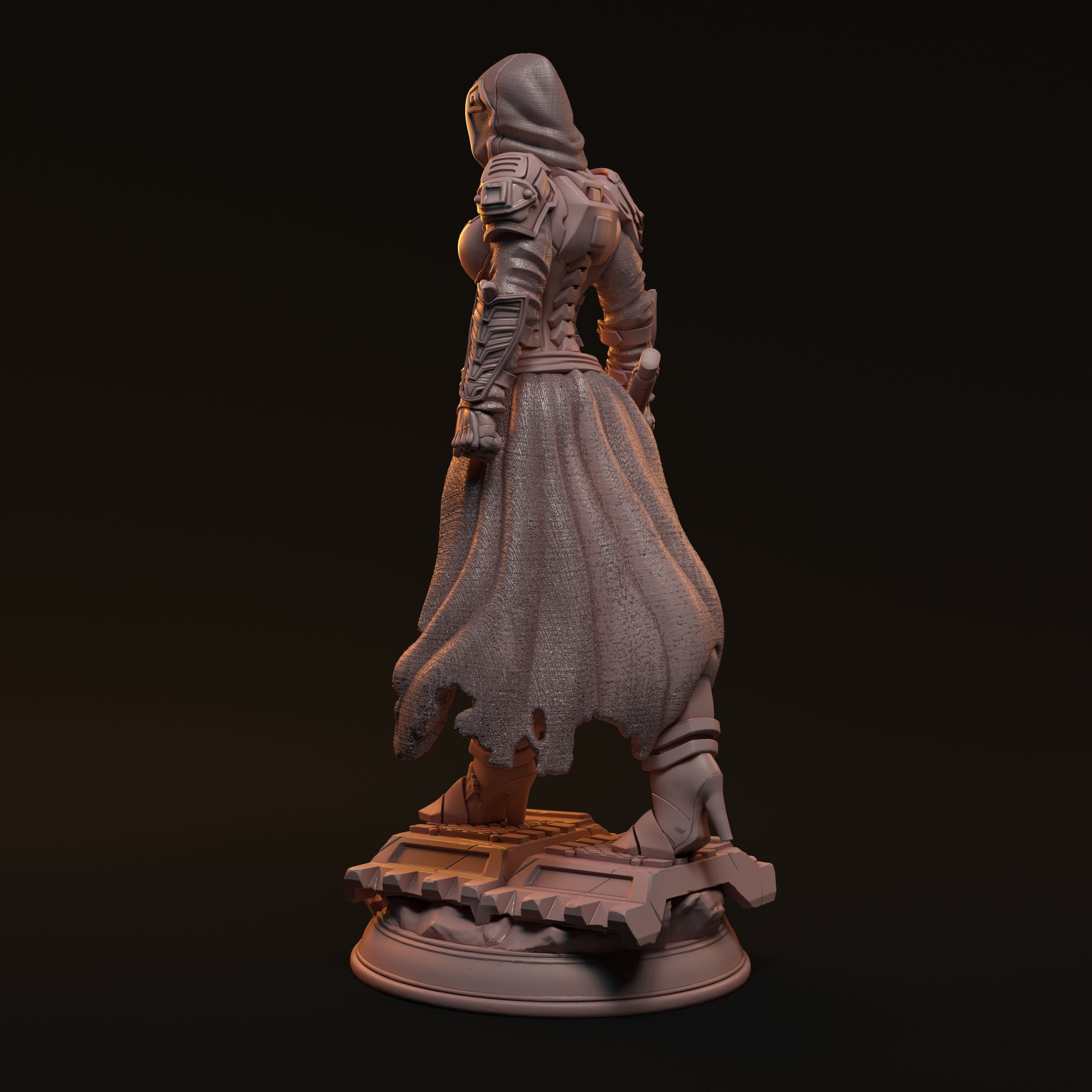 Kara Mint, Cyberpunk Swordswoman | D&D TTRPG Miniature | Hardwitch Games