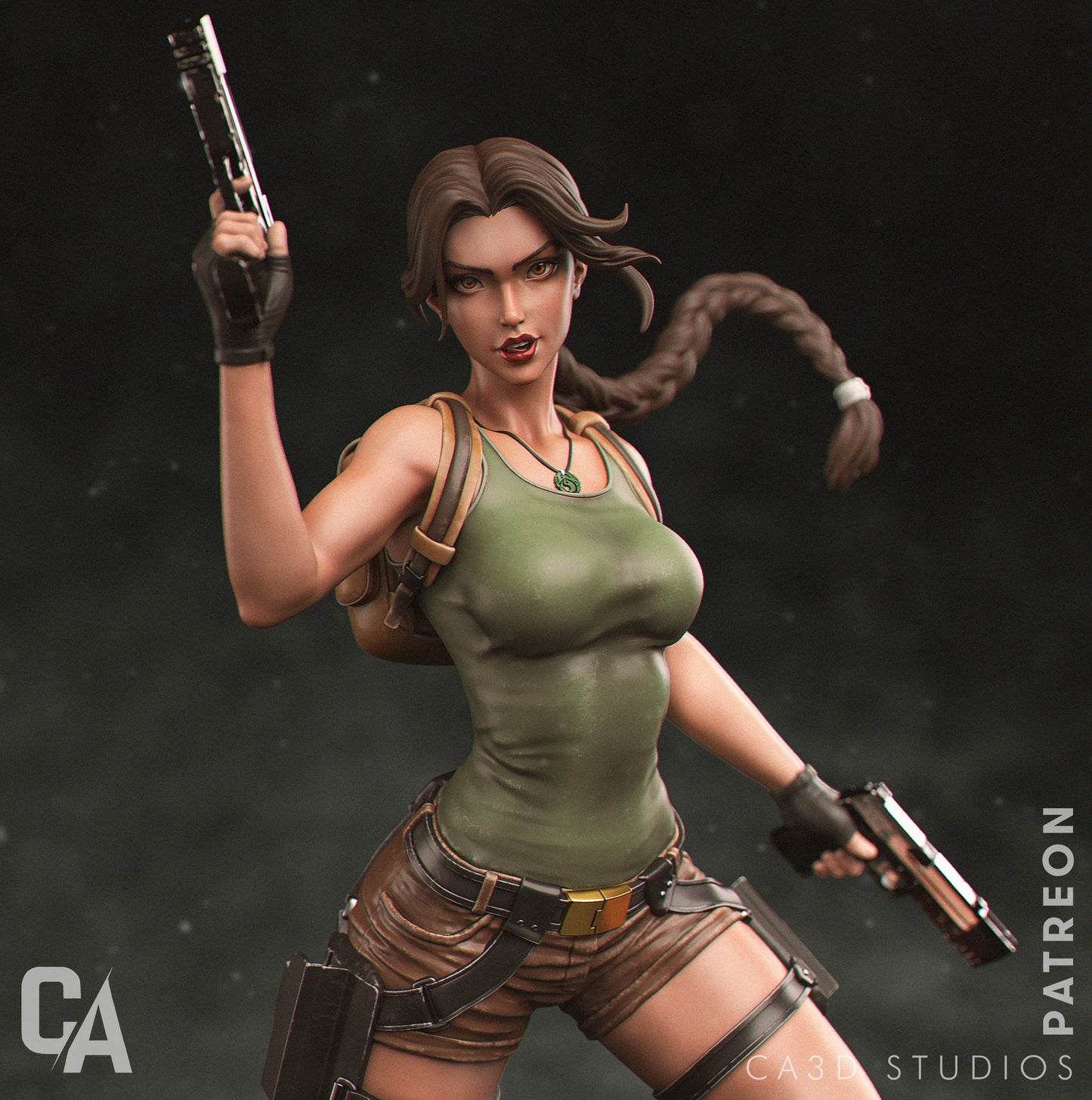 1:12 Ruins Explorer Heroine | 3D Printed Resin Garage Kit Figure | CA 3D Studios