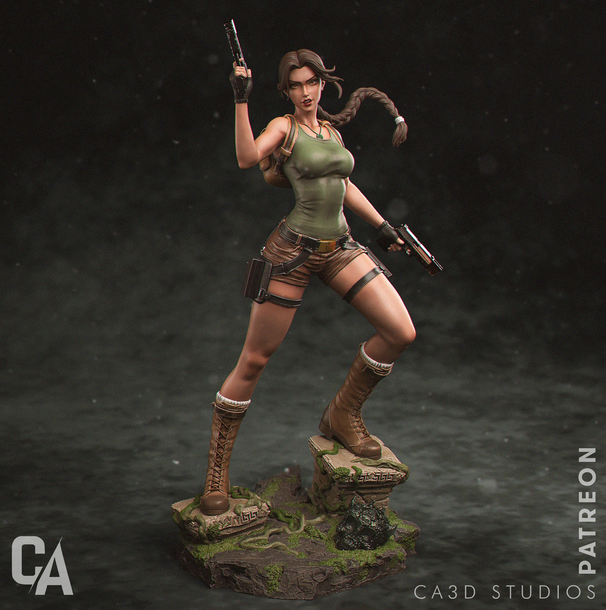 1:12 Ruins Explorer Heroine | 3D Printed Resin Garage Kit Figure | CA 3D Studios