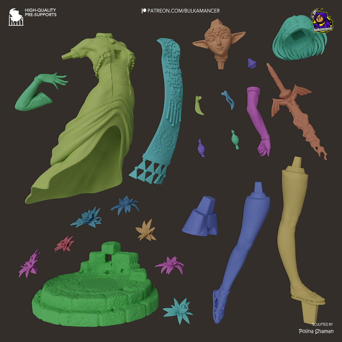 Linked Princess | Resin Garage Kit Figure | Bulkamancer Sculpts