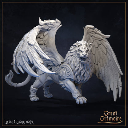 Lion Guardian | Elemental Awakening | D&D Tabletop Miniature | Great Grimoire