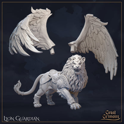 Lion Guardian | Elemental Awakening | D&D Tabletop Miniature | Great Grimoire