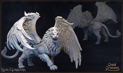 Lion Guardian | Elemental Awakening | D&D Tabletop Miniature | Great Grimoire