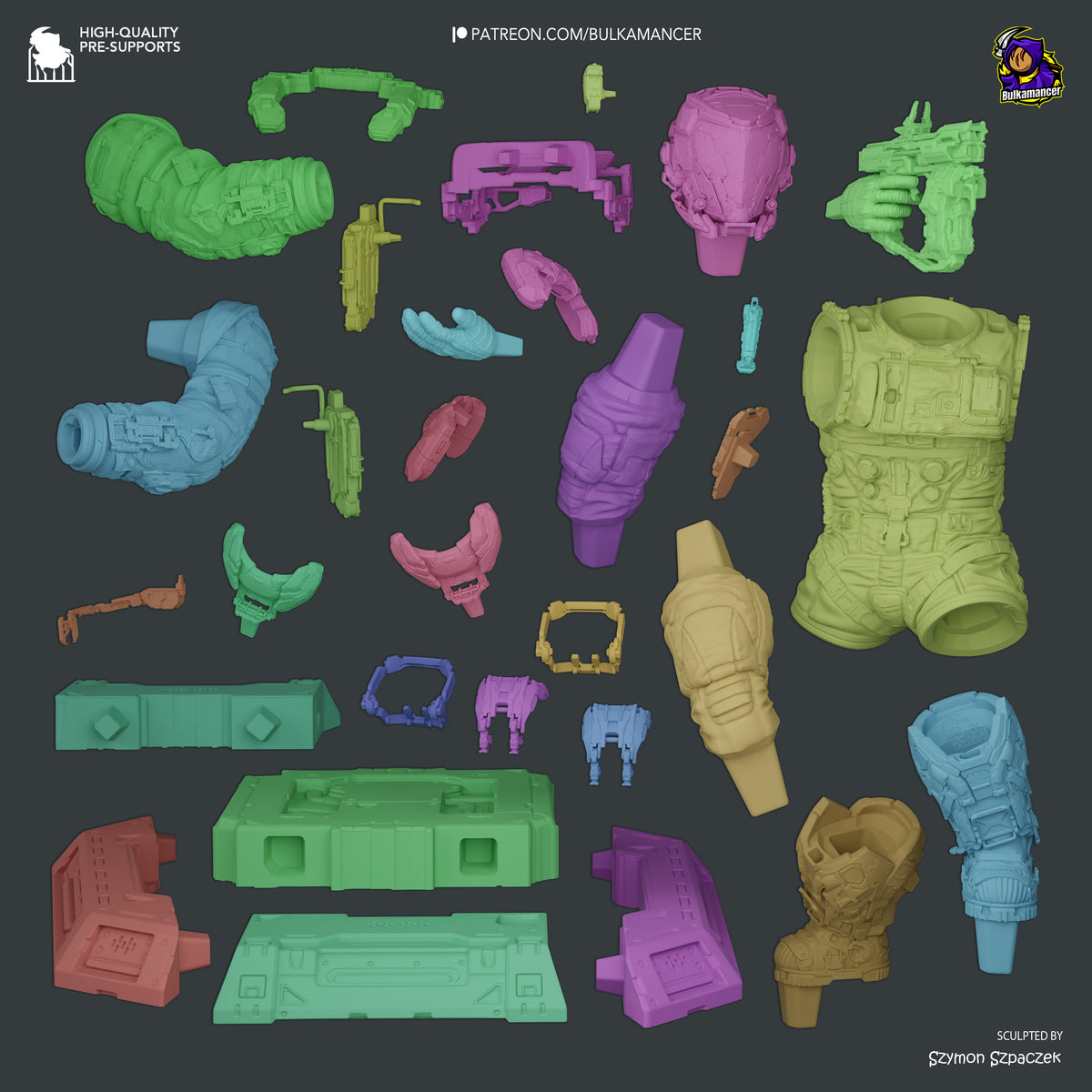Lunar Engineer | Resin Garage Kit Figure | Bulkamancer Sculpts