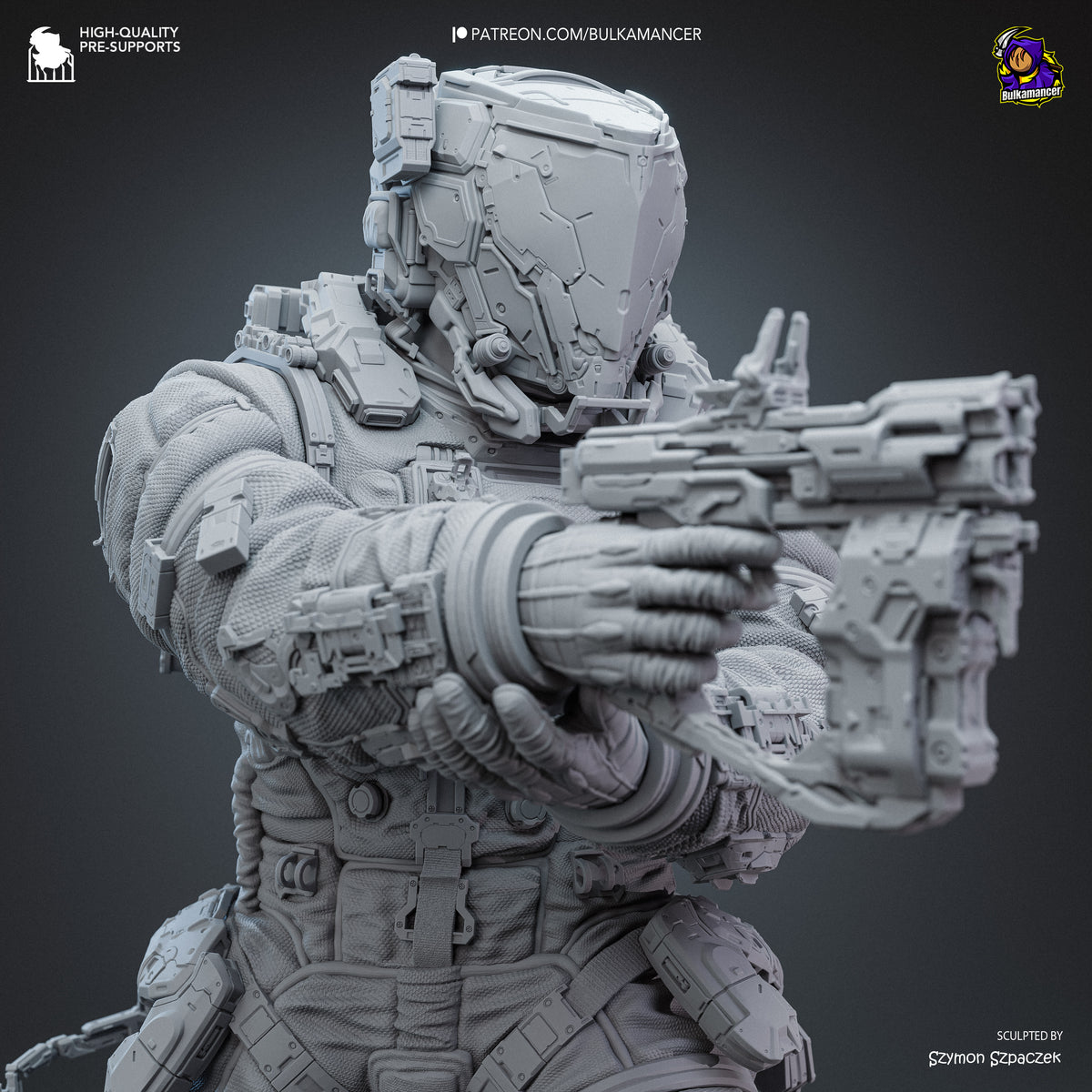 Lunar Engineer | Resin Garage Kit Figure | Bulkamancer Sculpts