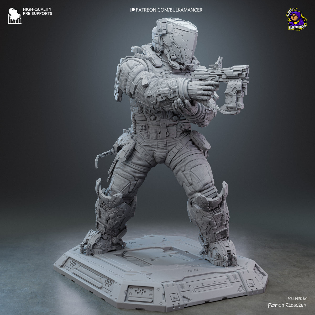 Lunar Engineer | Resin Garage Kit Figure | Bulkamancer Sculpts