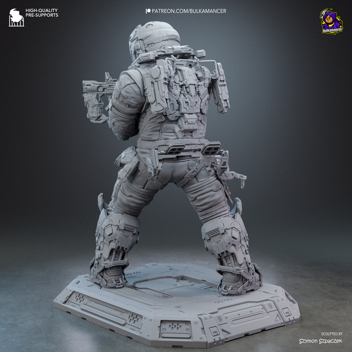 Lunar Engineer | Resin Garage Kit Figure | Bulkamancer Sculpts