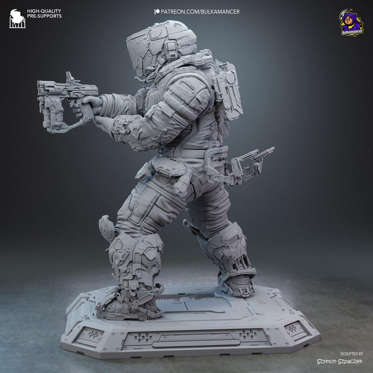 Lunar Engineer | Resin Garage Kit Figure | Bulkamancer Sculpts