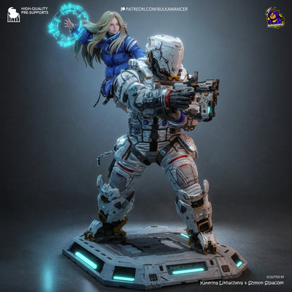 Lunar Family | Resin Garage Kit Figure | Bulkamancer Sculpts