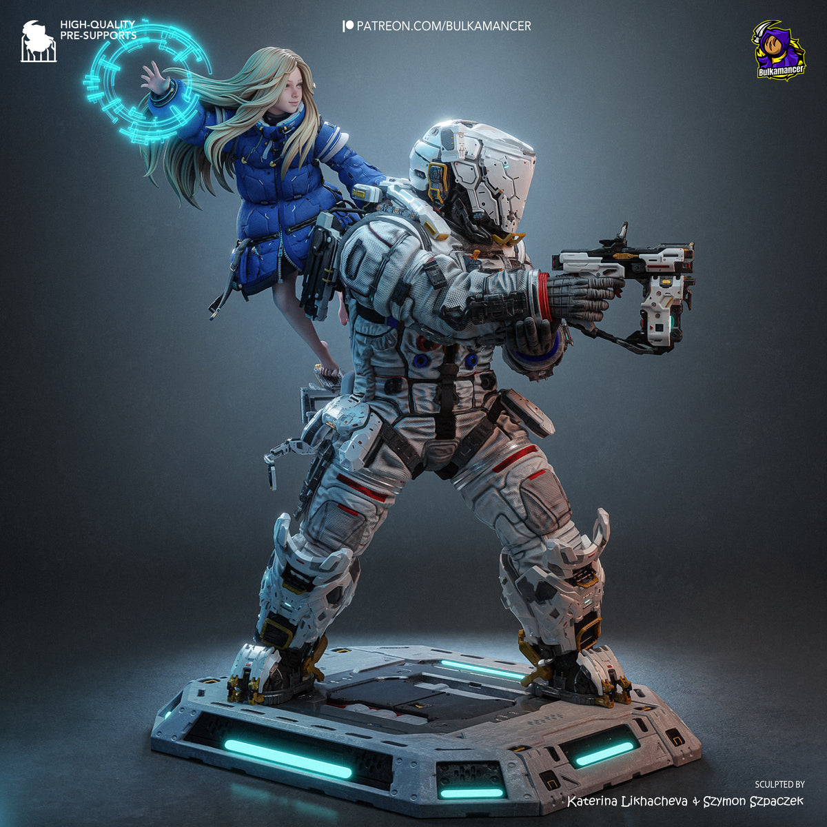 Lunar Family | Resin Garage Kit Figure | Bulkamancer Sculpts
