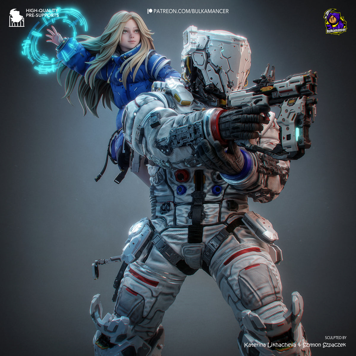 Lunar Family | Resin Garage Kit Figure | Bulkamancer Sculpts