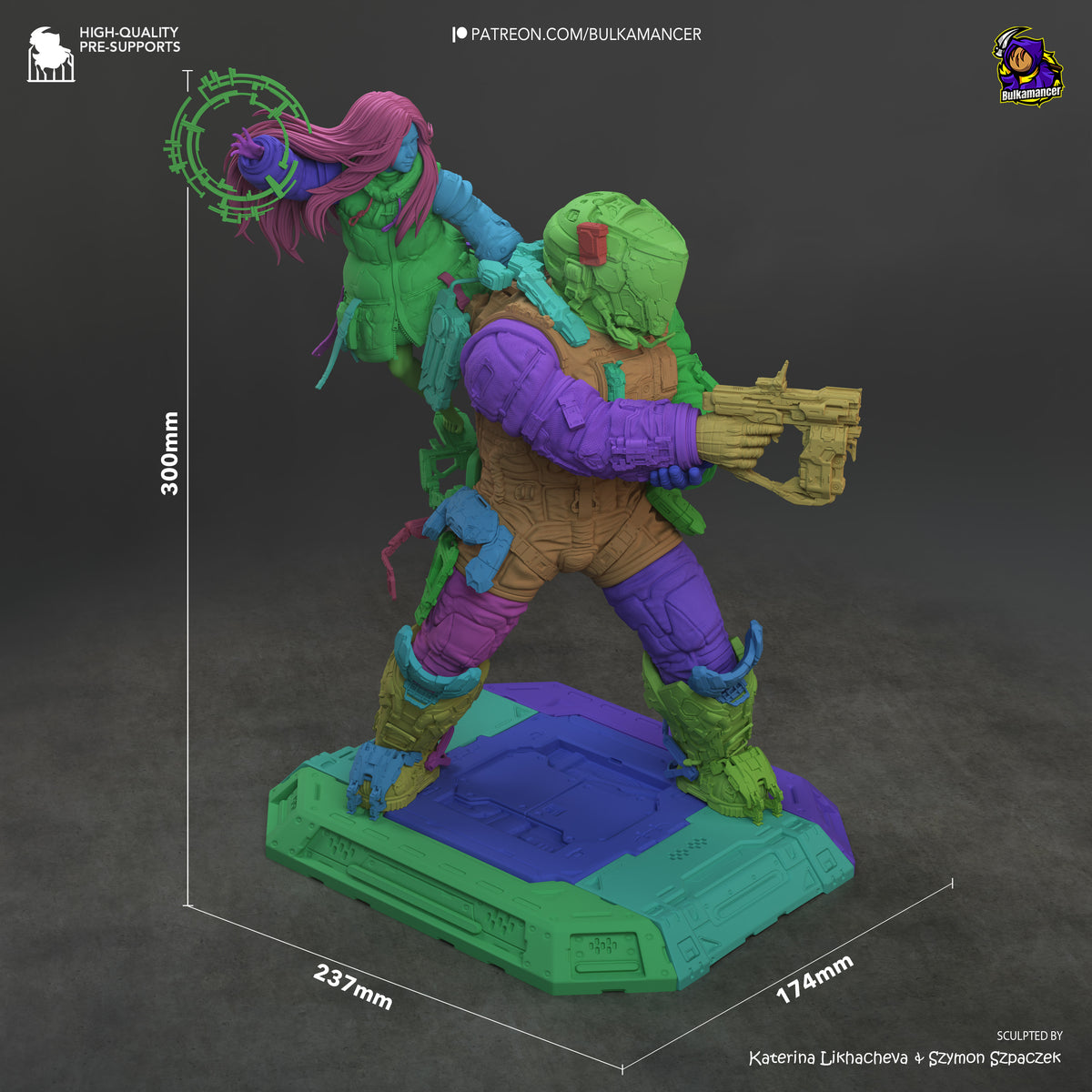 Lunar Family | Resin Garage Kit Figure | Bulkamancer Sculpts