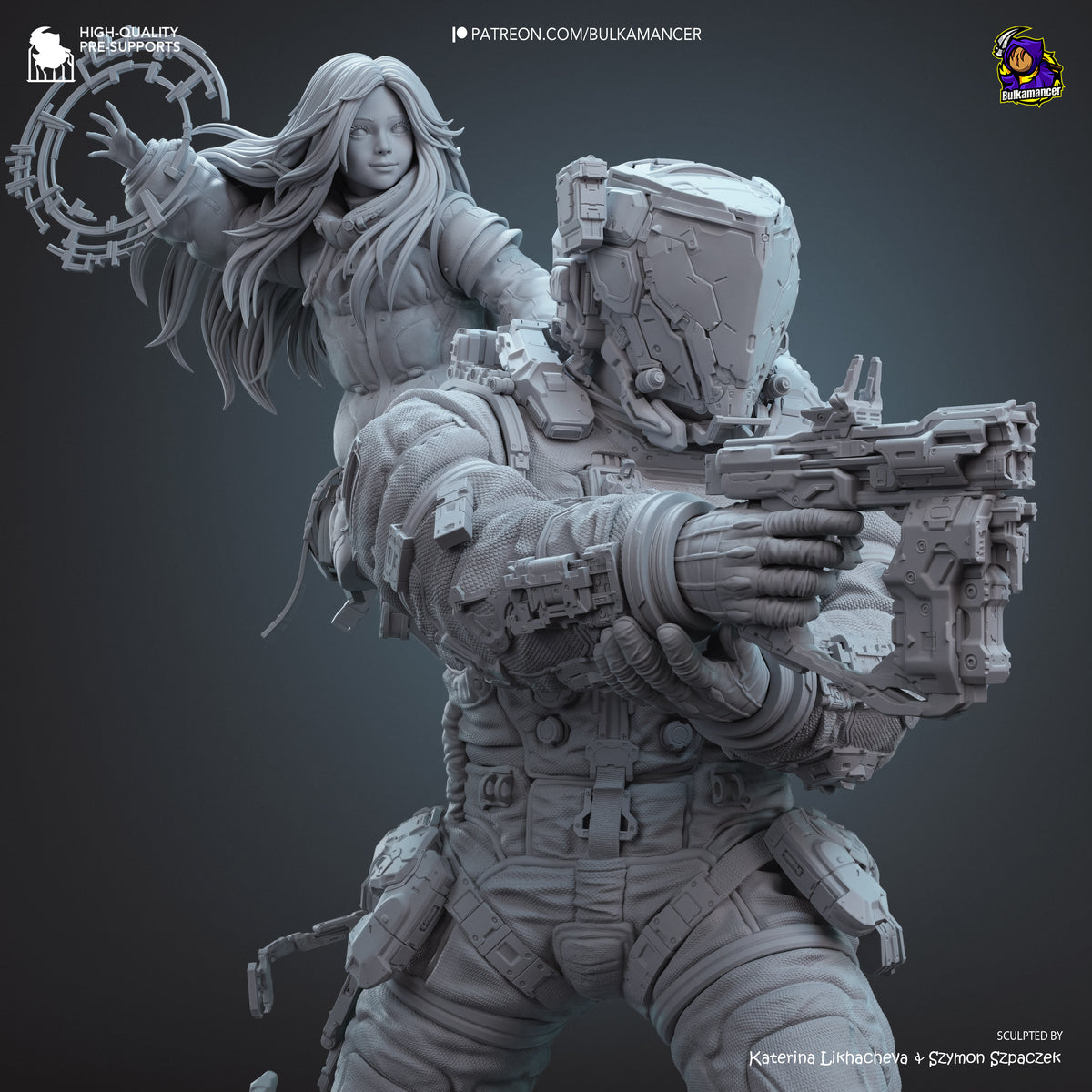 Lunar Family | Resin Garage Kit Figure | Bulkamancer Sculpts