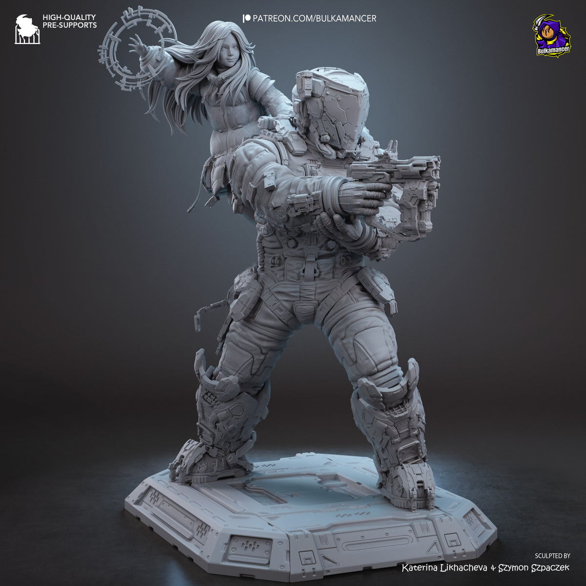 Lunar Family | Resin Garage Kit Figure | Bulkamancer Sculpts