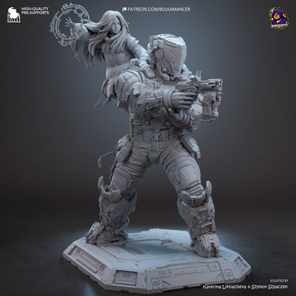 Lunar Family | Resin Garage Kit Figure | Bulkamancer Sculpts