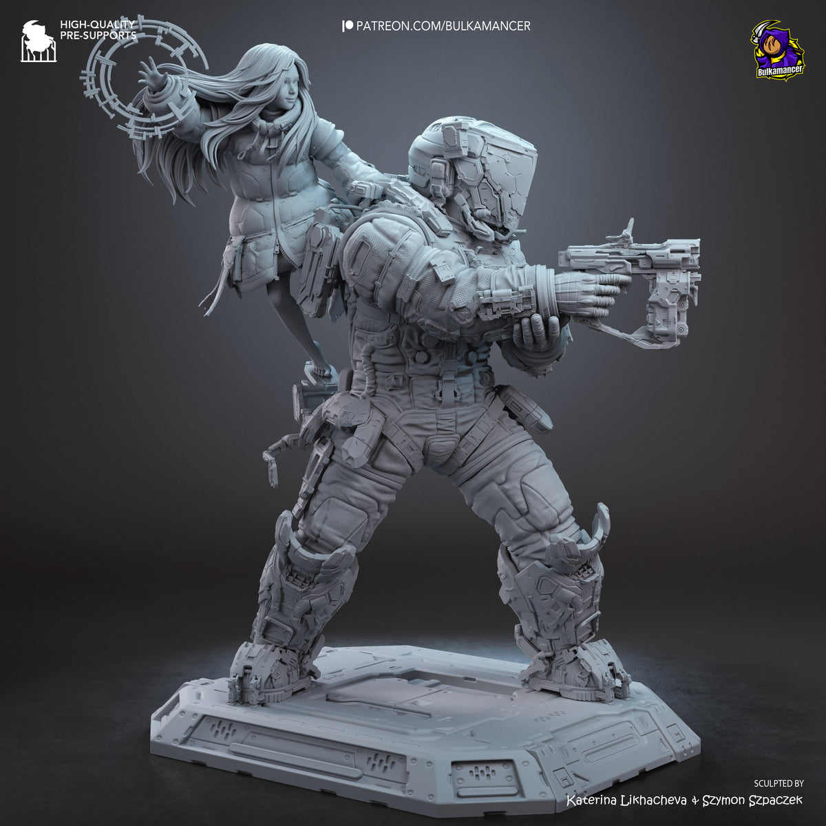 Lunar Family | Resin Garage Kit Figure | Bulkamancer Sculpts