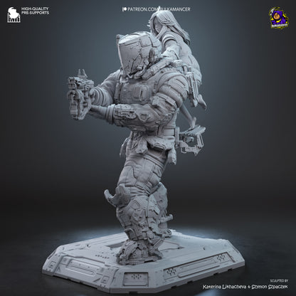 Lunar Family | Resin Garage Kit Figure | Bulkamancer Sculpts