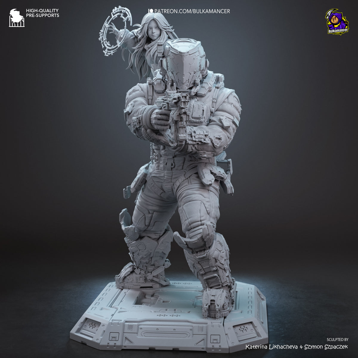 Lunar Family | Resin Garage Kit Figure | Bulkamancer Sculpts