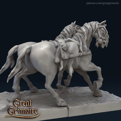 Tarot - The Chariot, Undead, Spooky, Halloween | D&D Gaming Miniature | Great Grimoire