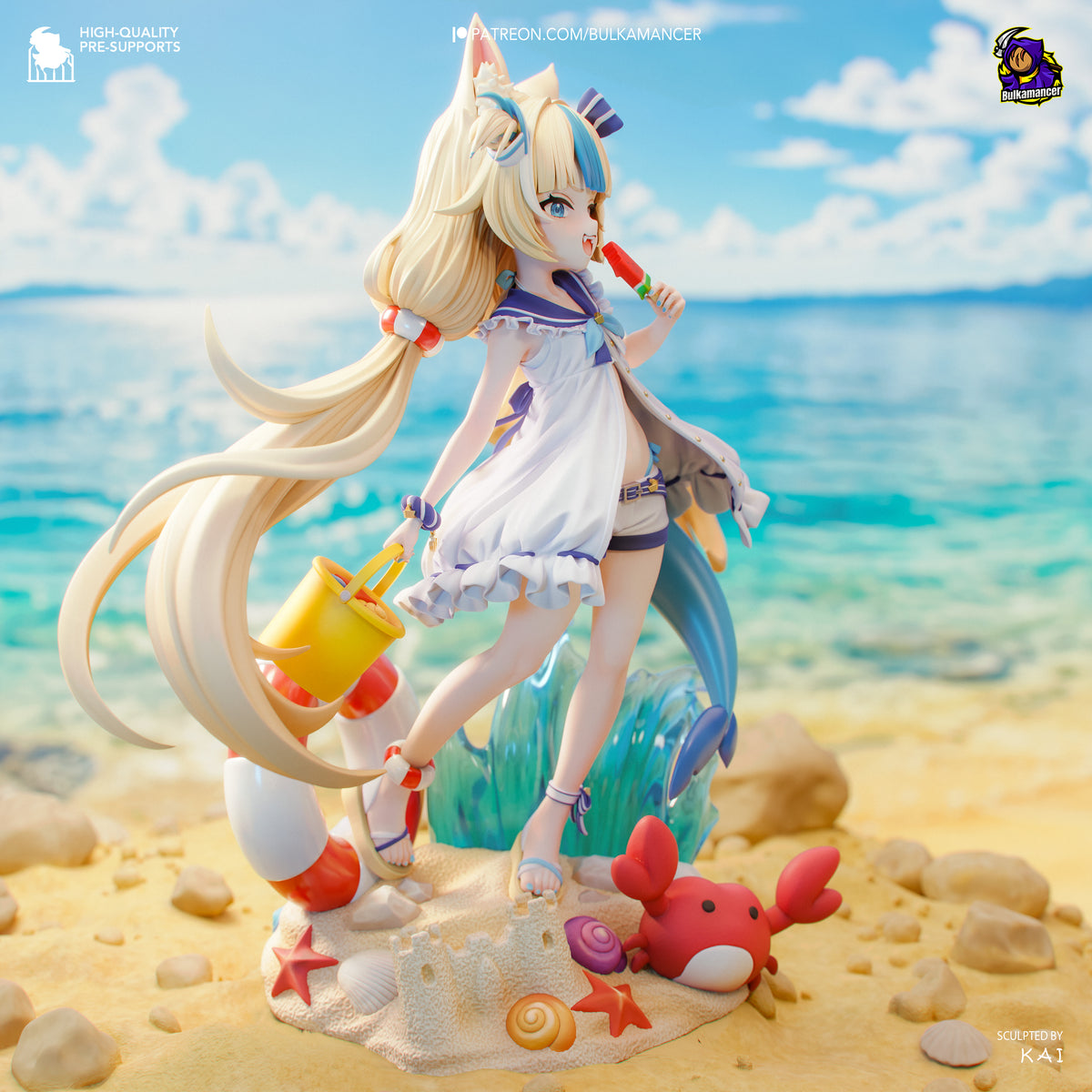 Mackerel Girl | Resin Garage Kit Figure | Bulkamancer Sculpts