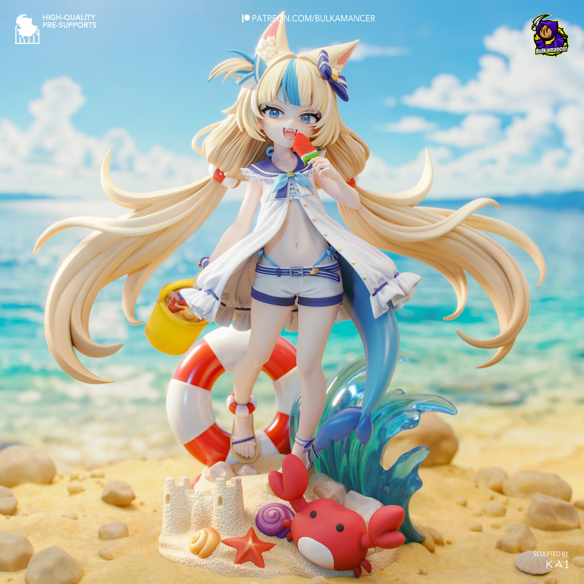 Mackerel Girl | Resin Garage Kit Figure | Bulkamancer Sculpts