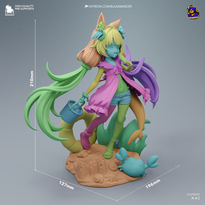 Mackerel Girl | Resin Garage Kit Figure | Bulkamancer Sculpts