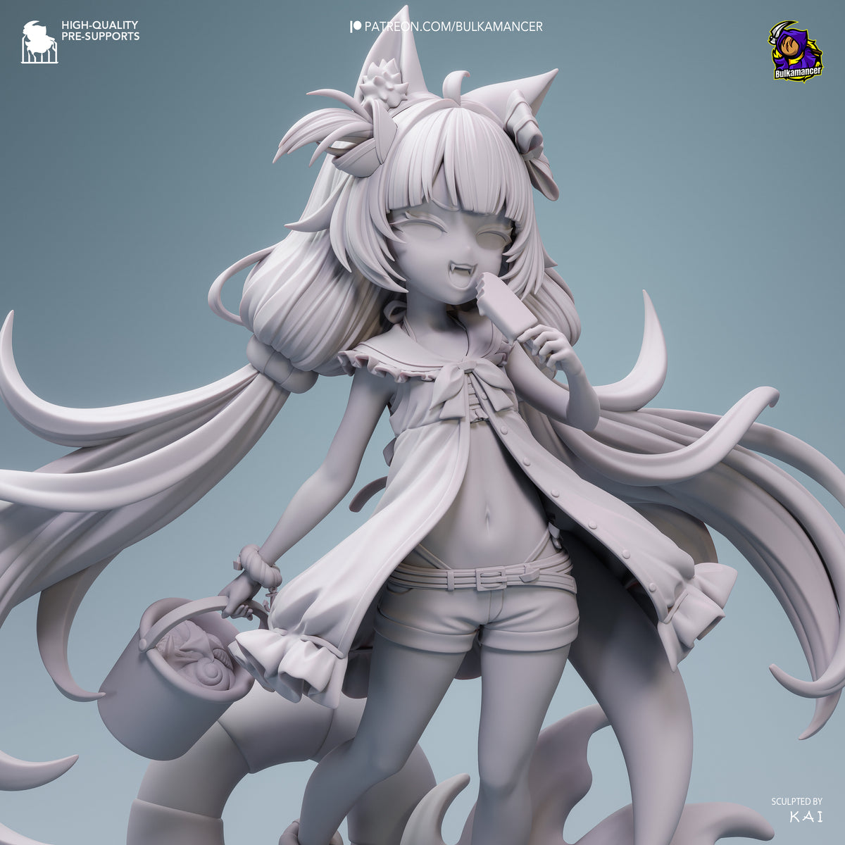 Mackerel Girl | Resin Garage Kit Figure | Bulkamancer Sculpts
