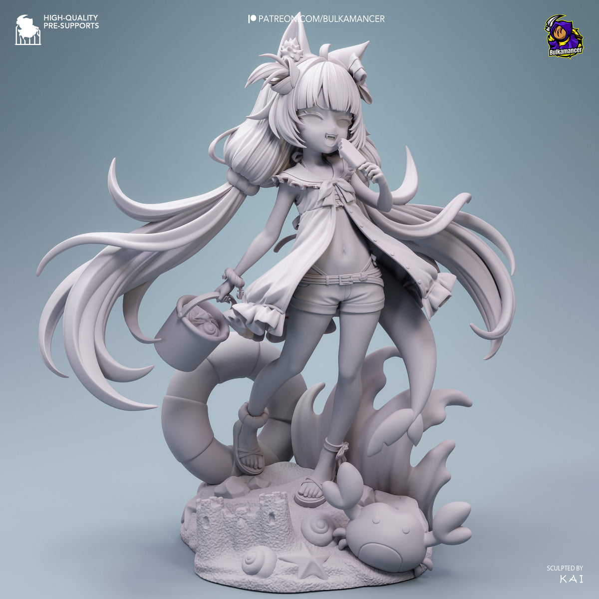 Mackerel Girl | Resin Garage Kit Figure | Bulkamancer Sculpts
