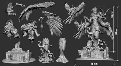 Raven Invasion Collection | Gaming or Display Miniature | White Werewolf Tavern