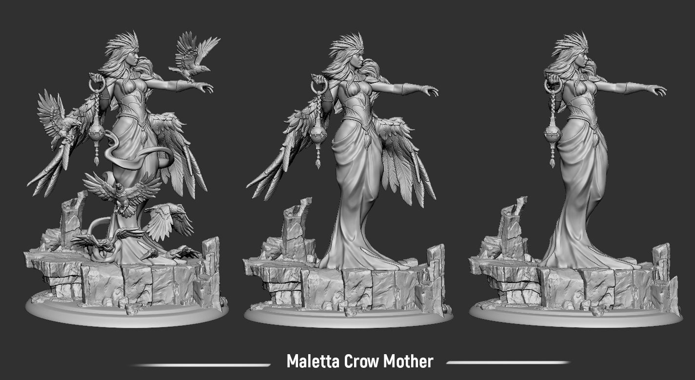 Raven Invasion Collection | Gaming or Display Miniature | White Werewolf Tavern