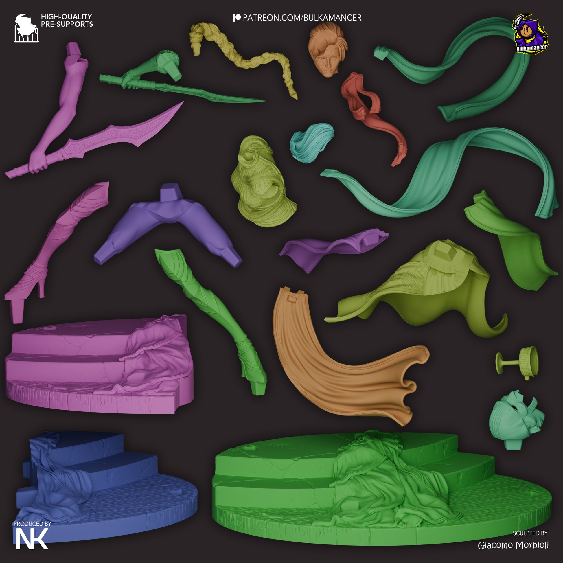 Menacing Blade | Resin Garage Kit Figure Game Fan Art | Bulkamancer Sculpts