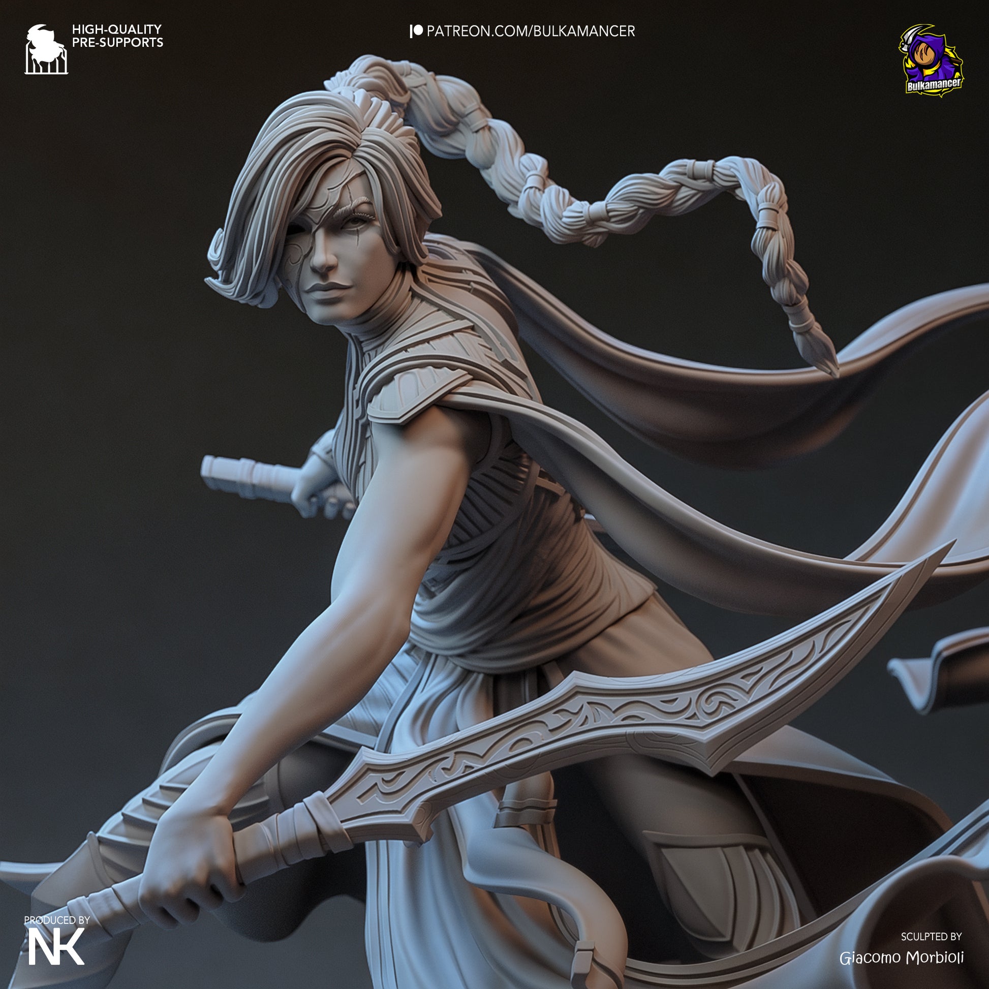 Menacing Blade | Resin Garage Kit Figure Game Fan Art | Bulkamancer Sculpts